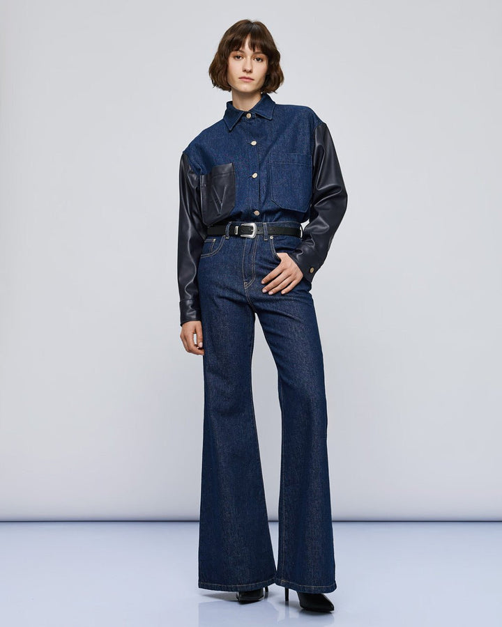 Παντελόνι denim καμπάνα Access Fashion