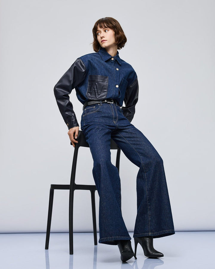 Παντελόνι denim καμπάνα Access Fashion