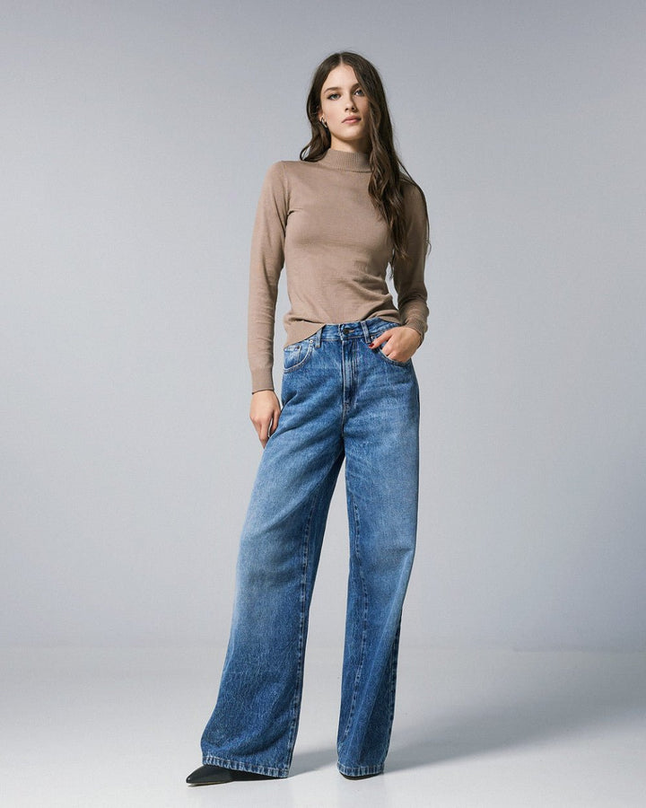Παντελόνι denim wide leg Access Fashion
