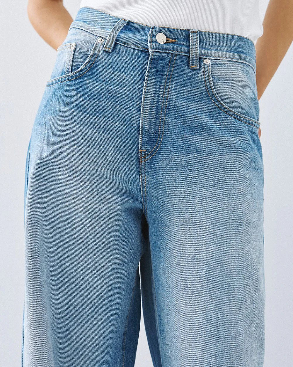 Παντελόνι denim wide leg ψηλόμεσο Access Fashion