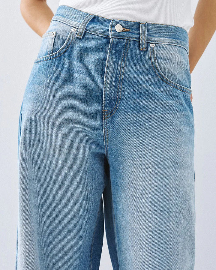 Παντελόνι denim wide leg ψηλόμεσο Access Fashion