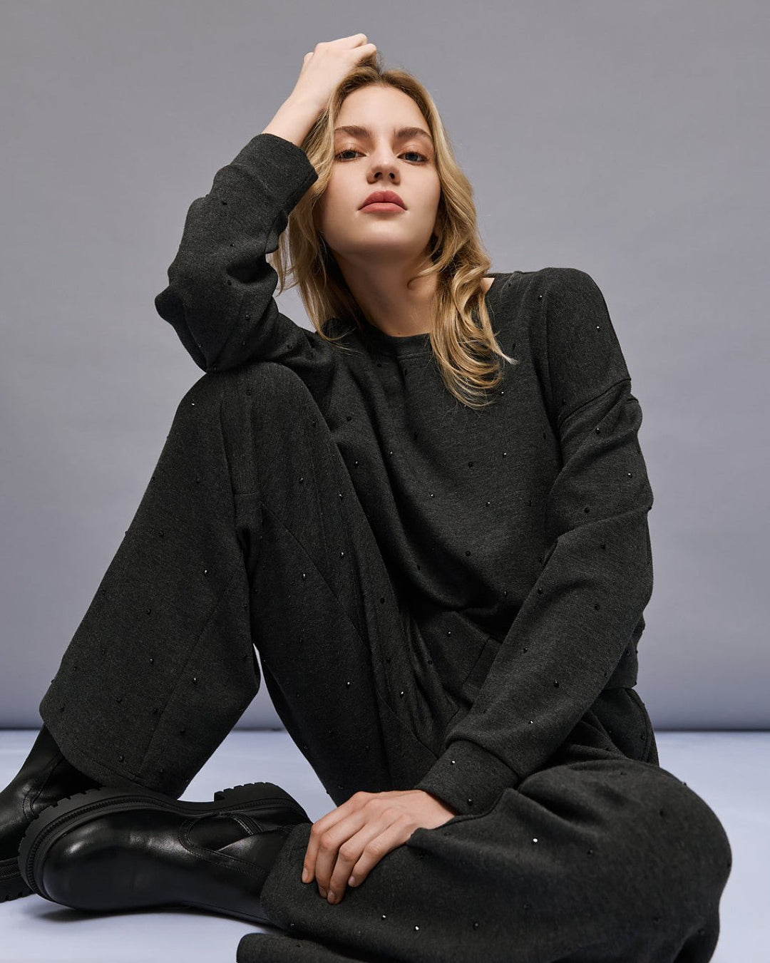 Παντελόνι φούτερ με στρας Access Fashion