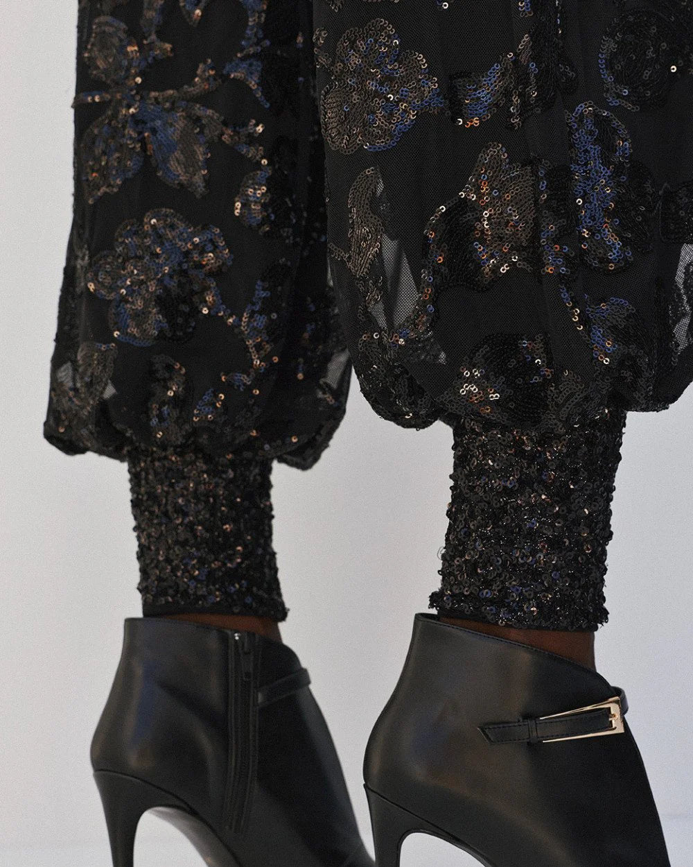 Παντελόνι harem με παγιέτες Access Fashion