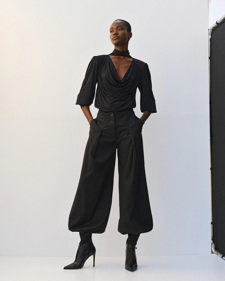 Παντελόνι harem με πιέτες Access Fashion