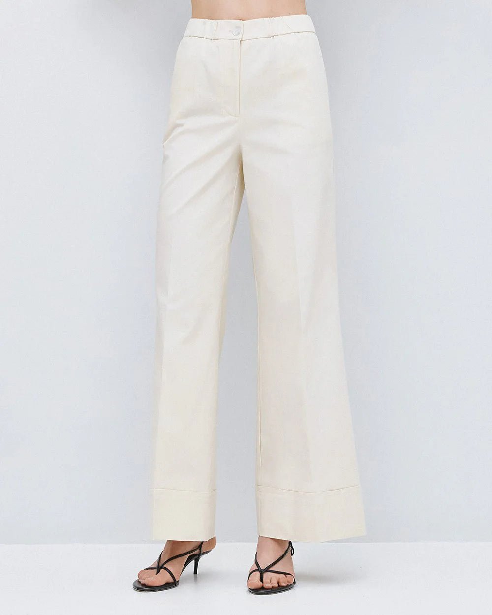 Παντελόνι με ρεβέρ και λάστιχο Access Fashion