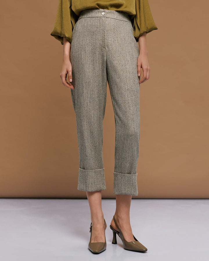 Παντελόνι ψαροκόκαλο με ρεβέρ Access Fashion