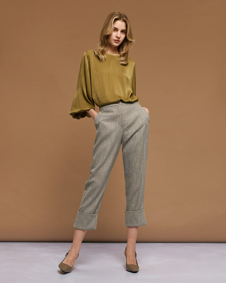 Παντελόνι ψαροκόκαλο με ρεβέρ Access Fashion