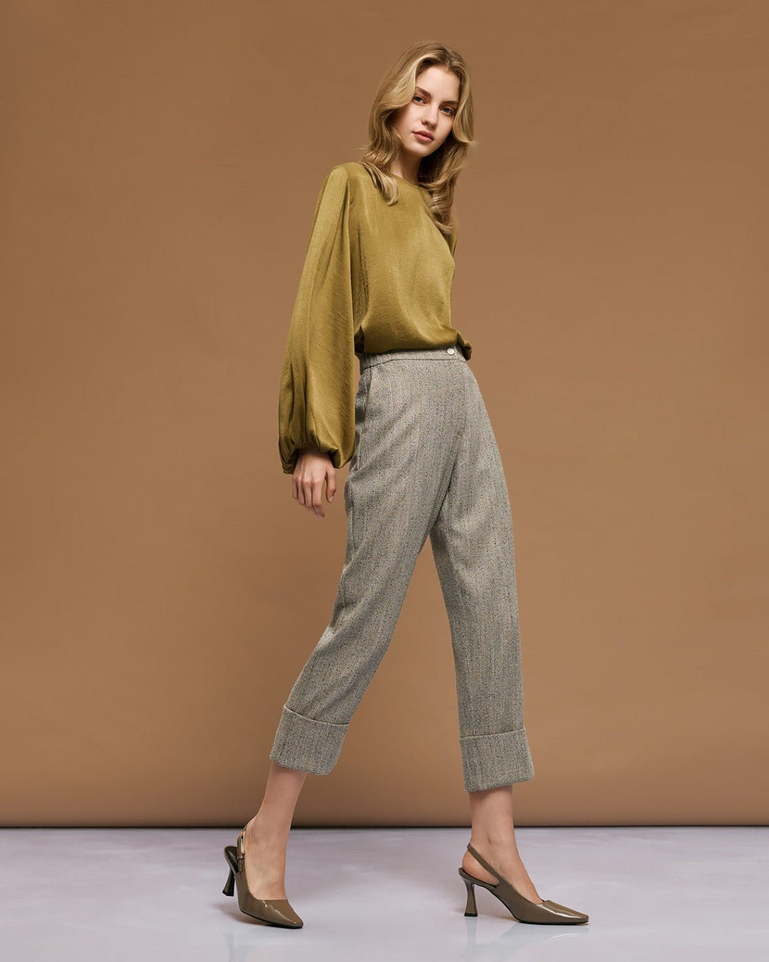 Παντελόνι ψαροκόκαλο με ρεβέρ Access Fashion