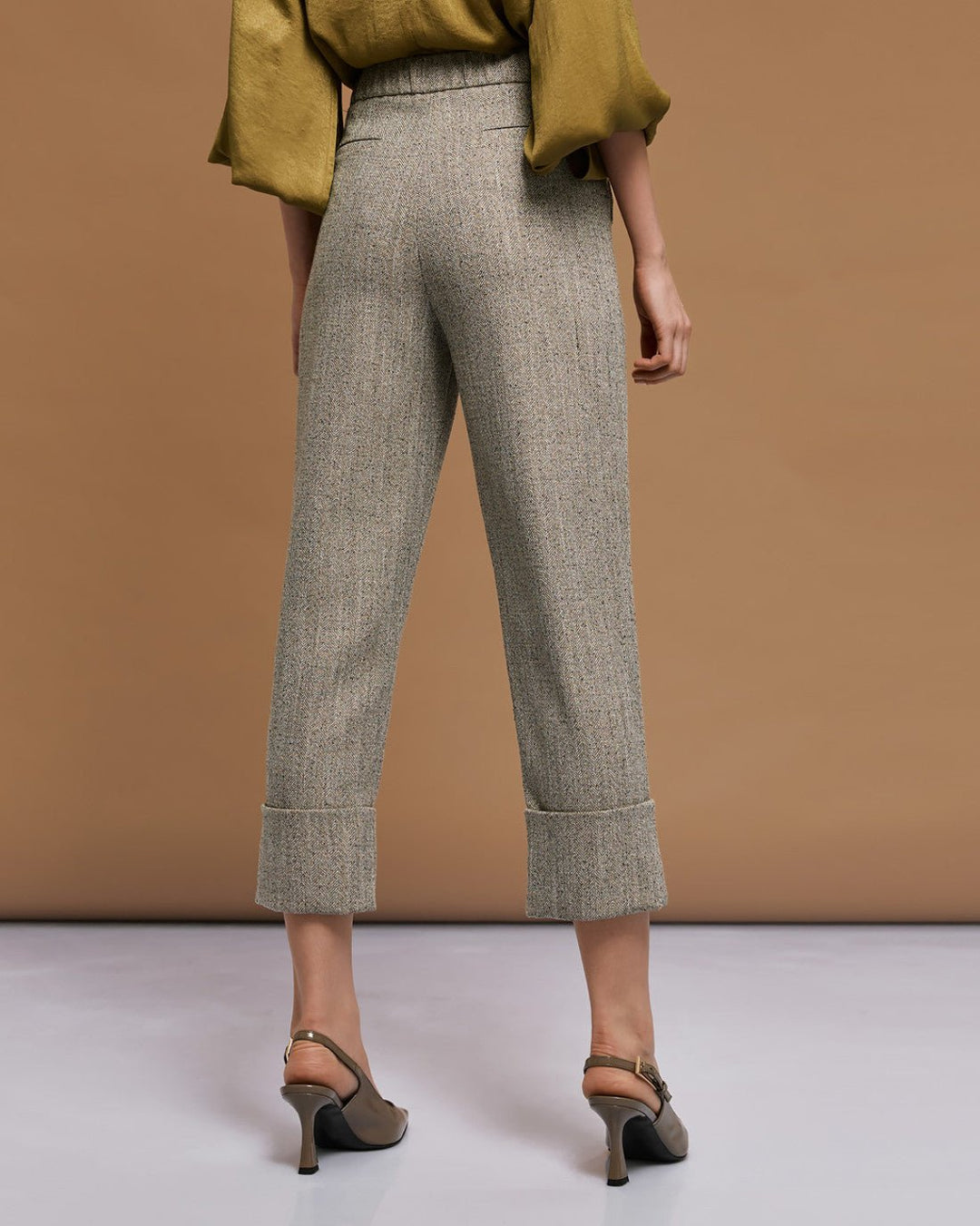 Παντελόνι ψαροκόκαλο με ρεβέρ Access Fashion