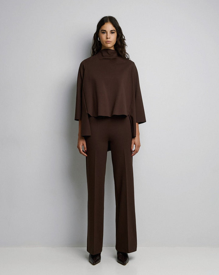Παντελόνι ψηλόμεσο με ελαστική μέση Access Fashion