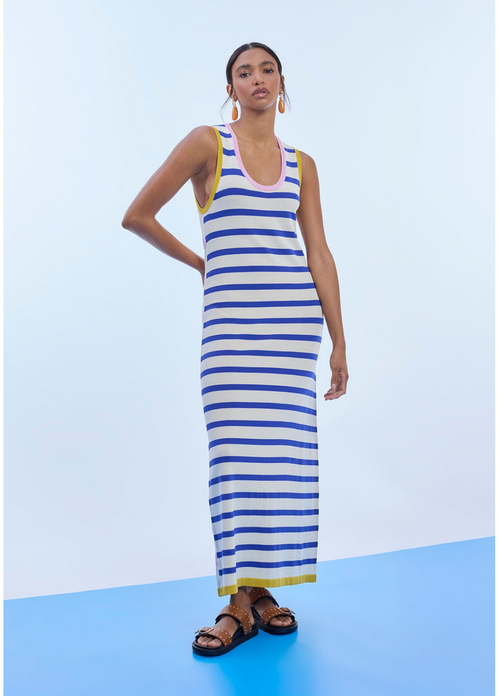 Πλεκτό φόρεμα riviera stripes Lola Casademunt