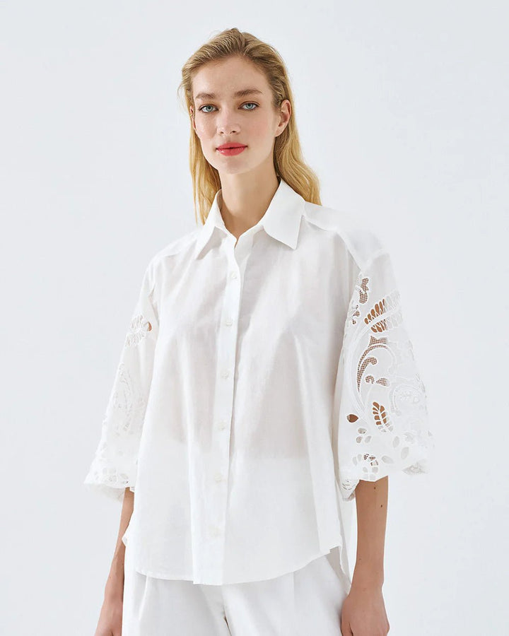 Πουκάμισο με broderie μανίκια Access Fashion