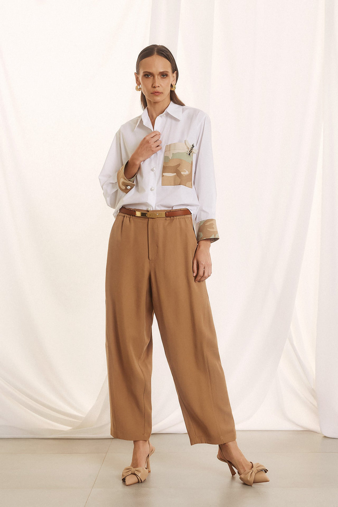 Πουκάμισο με camouflage λεπτομέρειες Figaro Fashion