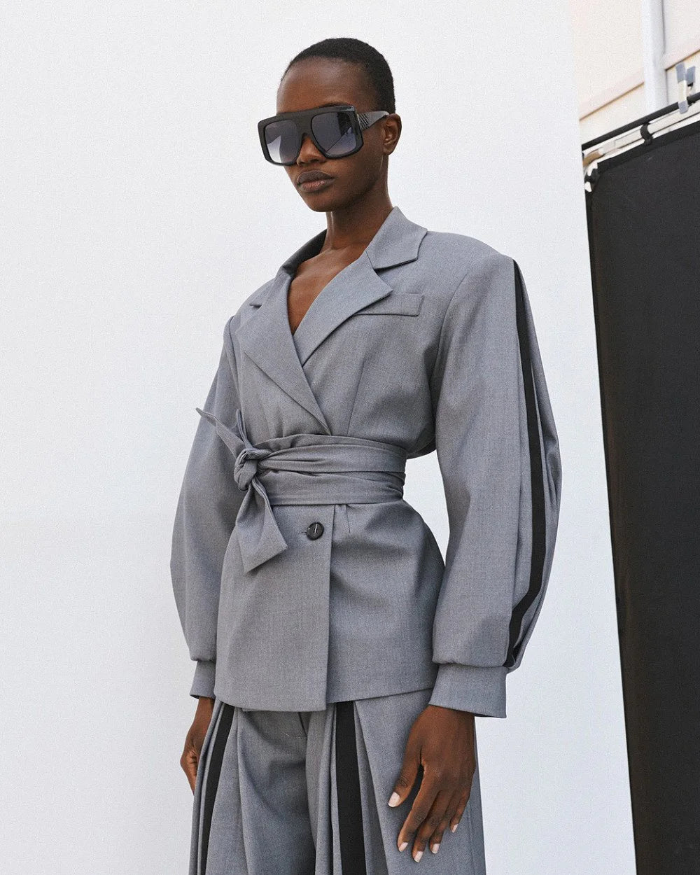 Σακάκι σταυρωτό με φουσκωτά μανίκια Access Fashion