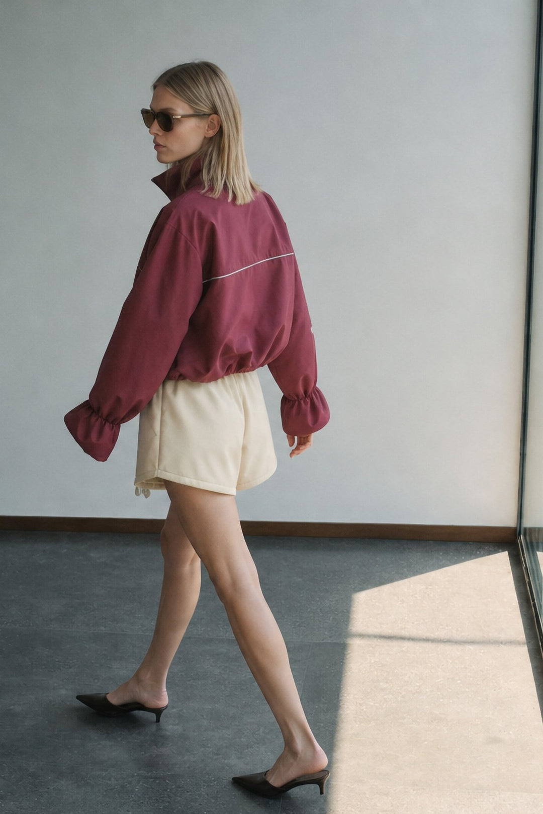 Σετ bomber jacket & balloon midi φούστα με ρέλι Lumina
