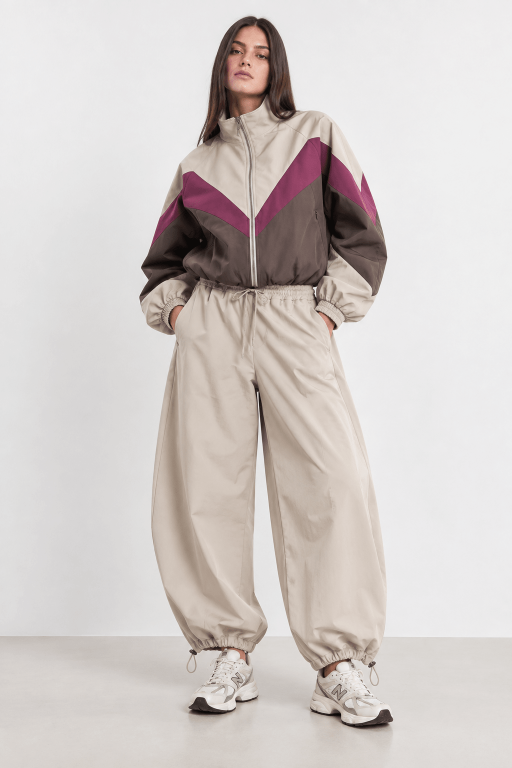 Σετ bomber jacket & balloon παντελόνα Lumina