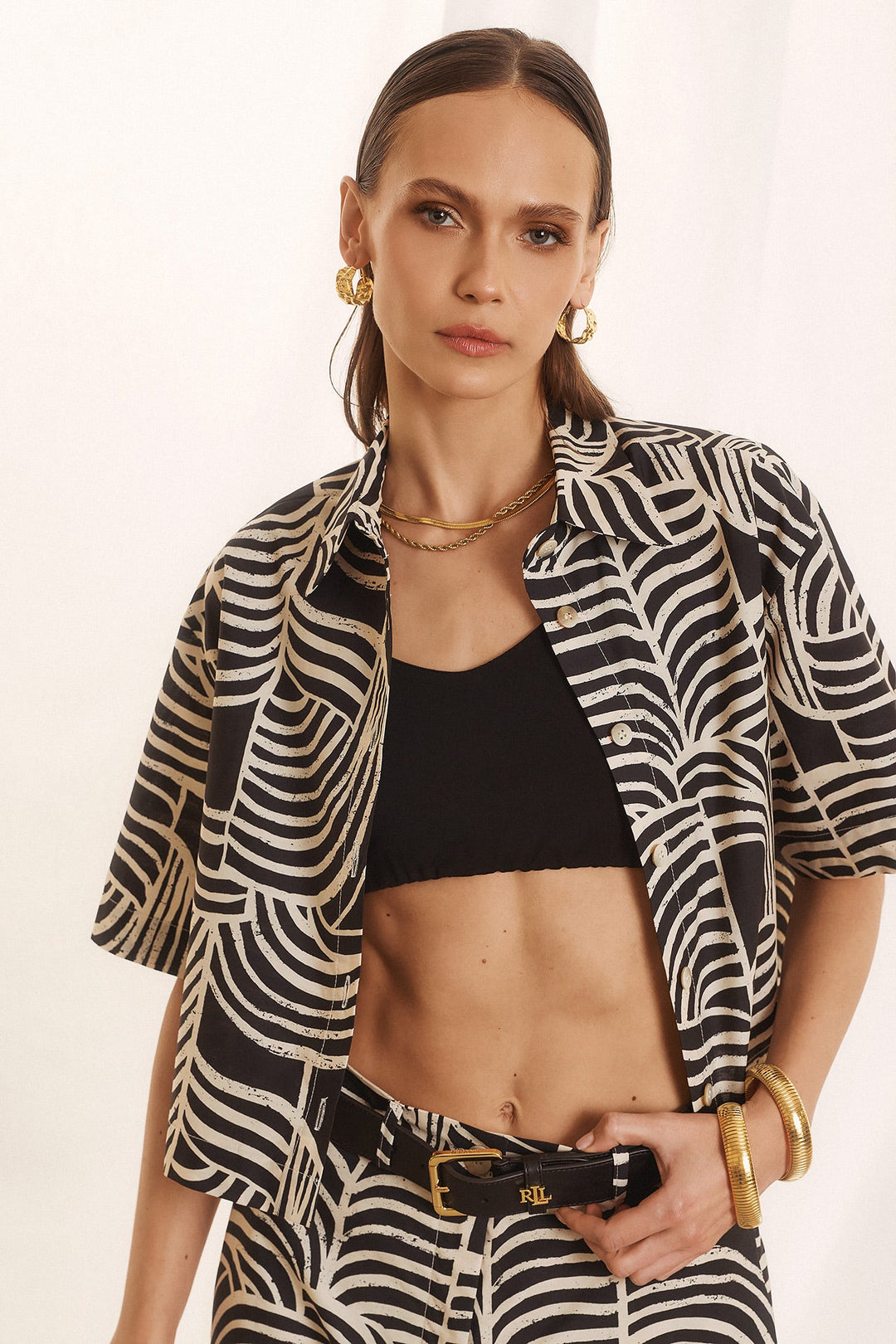 Σετ εμπριμέ με γεωμετρικό σχέδιο Figaro Fashion
