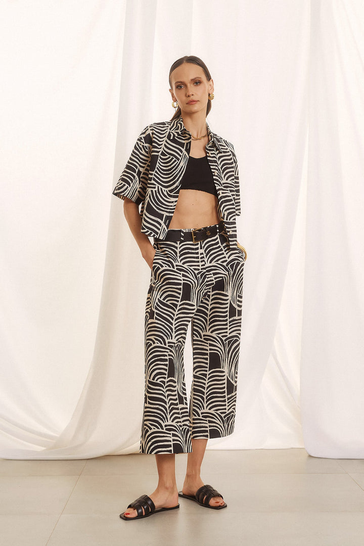 Σετ εμπριμέ με γεωμετρικό σχέδιο Figaro Fashion