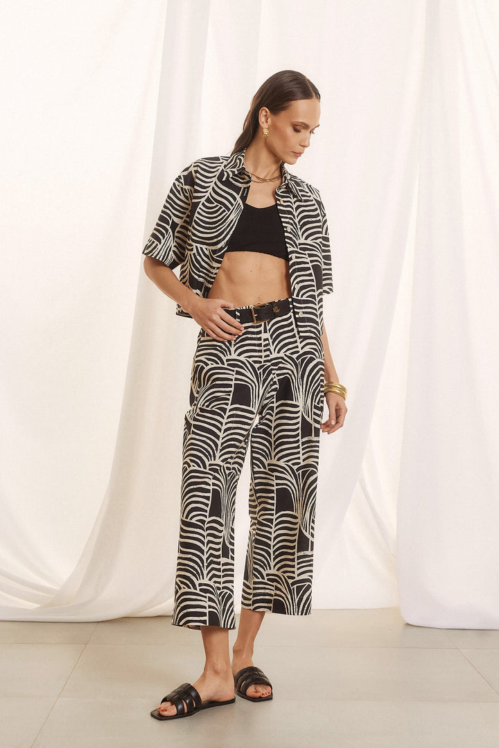 Σετ εμπριμέ με γεωμετρικό σχέδιο Figaro Fashion