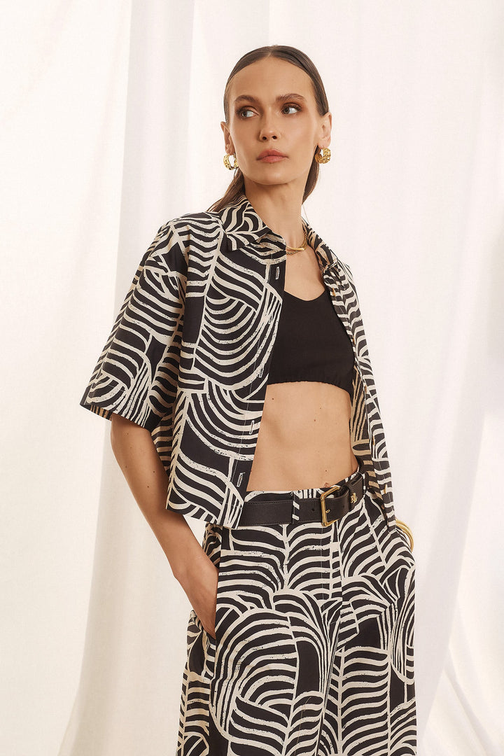 Σετ εμπριμέ με γεωμετρικό σχέδιο Figaro Fashion