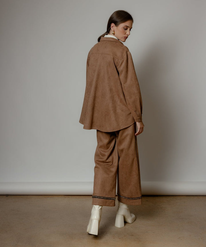 Σετ πουκάμισο και παντελόνα με animal print ρέλι Coelia