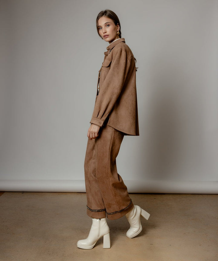 Σετ πουκάμισο και παντελόνα με animal print ρέλι Coelia