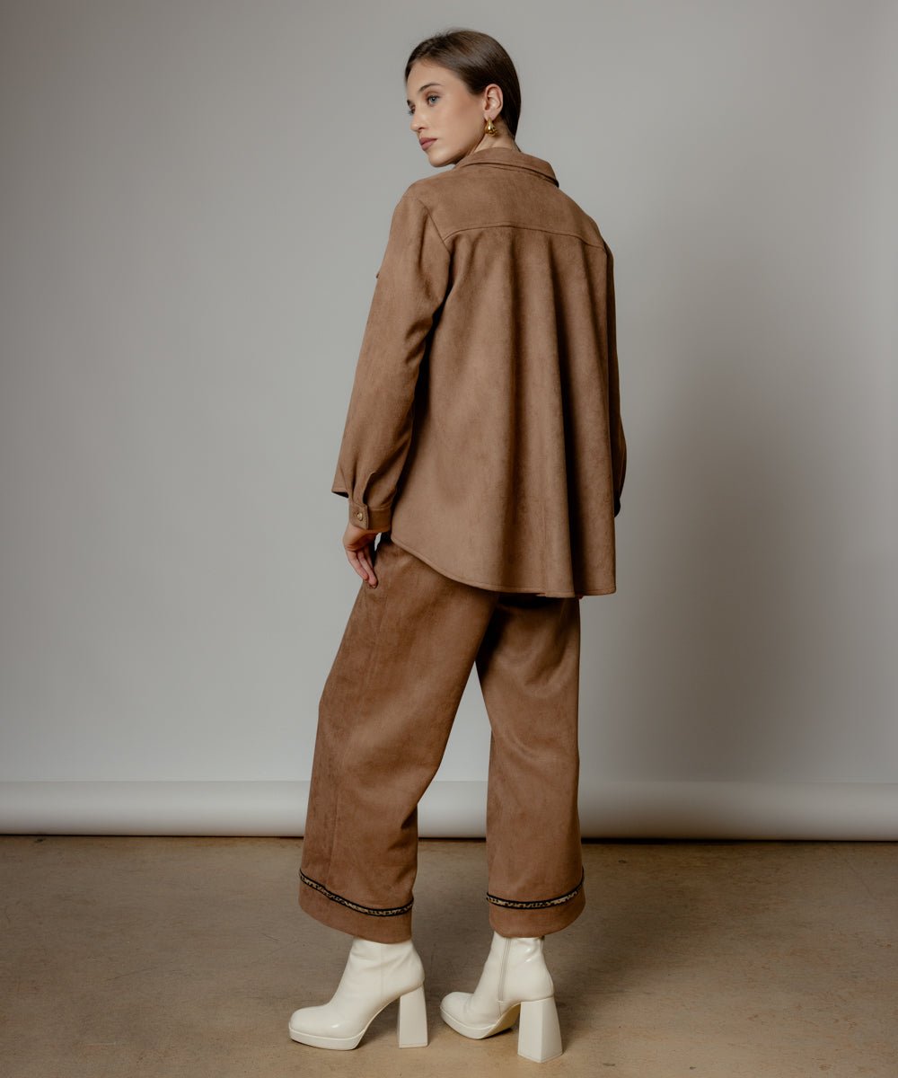 Σετ πουκάμισο και παντελόνα με animal print ρέλι Coelia