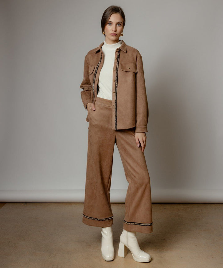 Σετ πουκάμισο και παντελόνα με animal print ρέλι Coelia