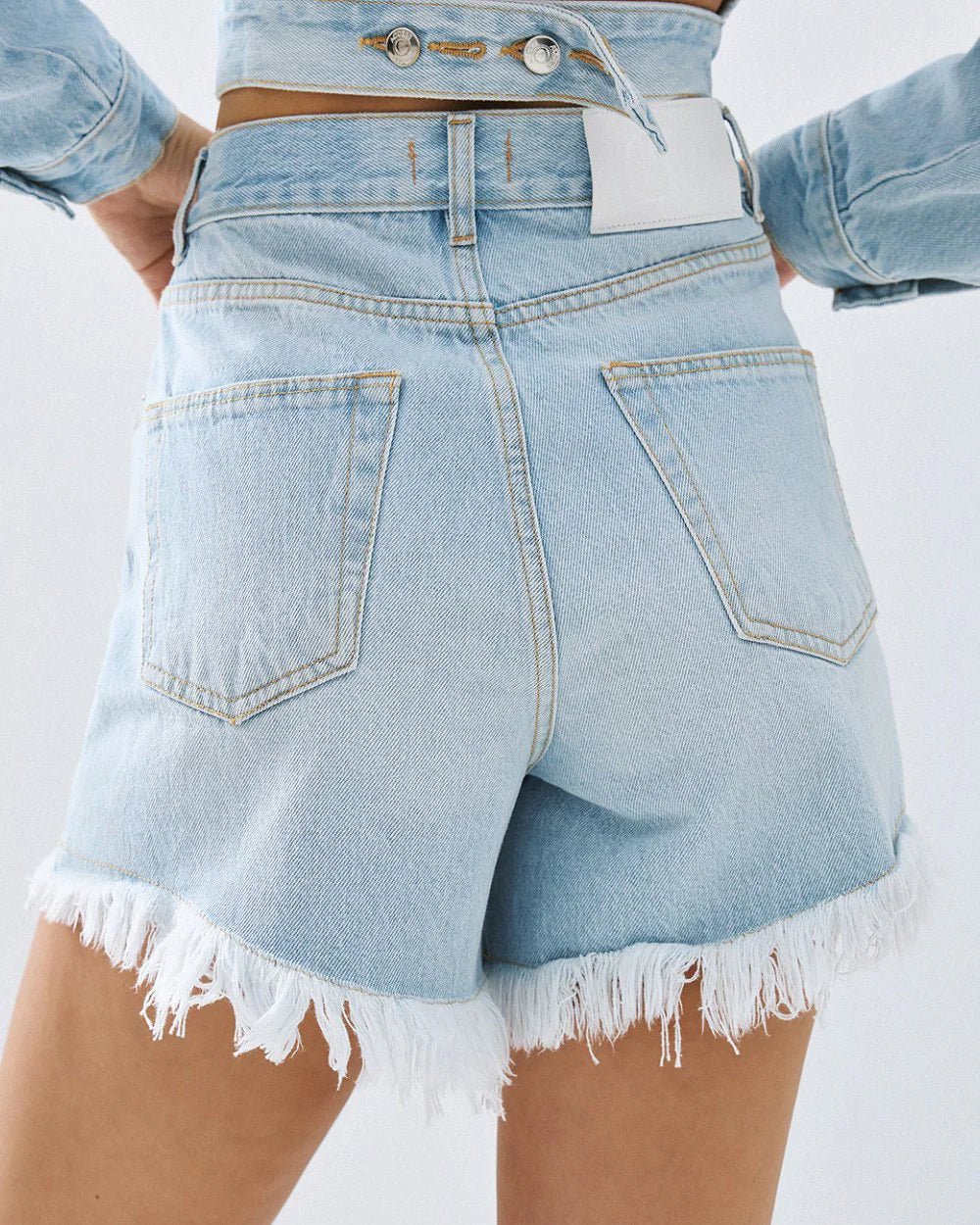 Σορτς denim με ξέφτια Access Fashion