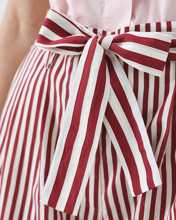 Σορτς με ρίγες και ζώνη Access Fashion