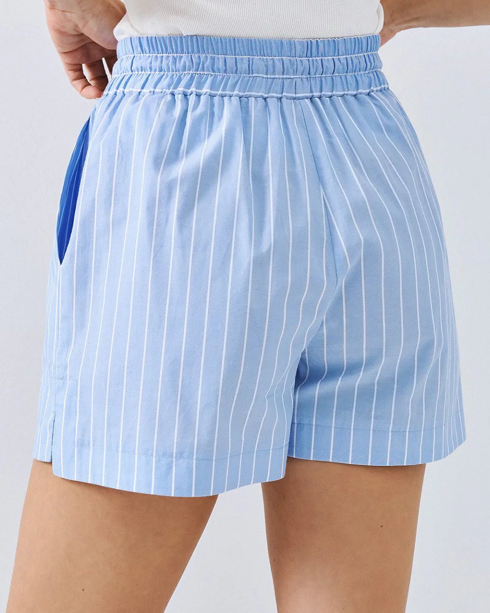 Σορτς ριγέ με λάστιχο Access Fashion