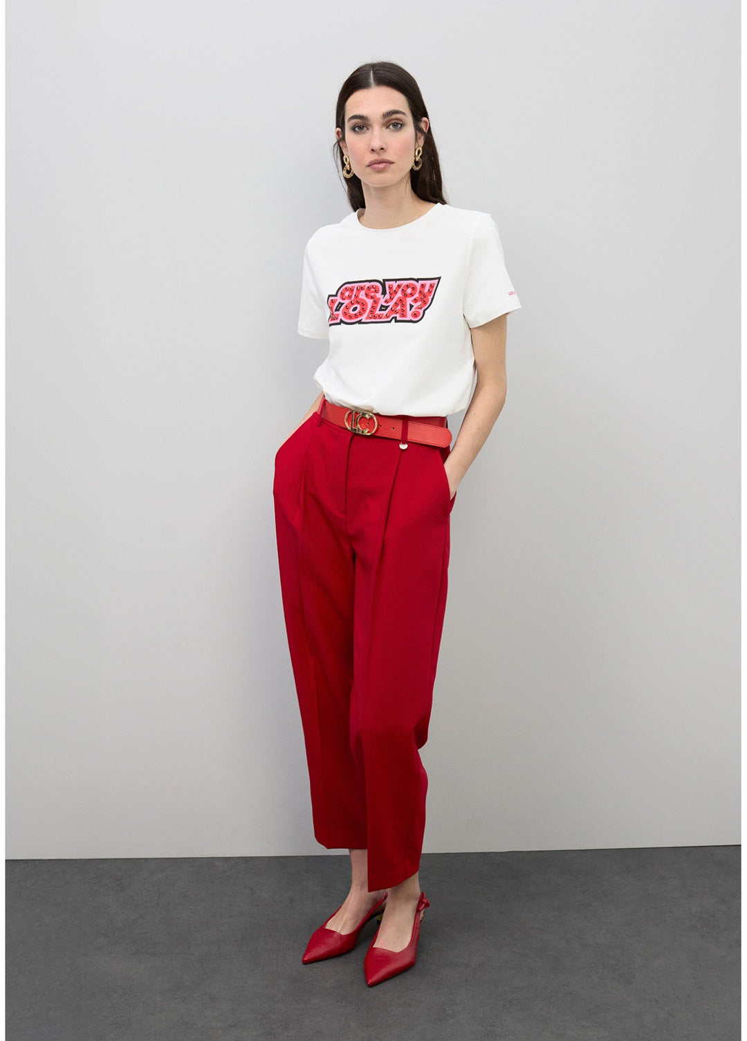 T-shirt "Are You LOLA?" με Strass Lola Casademunt