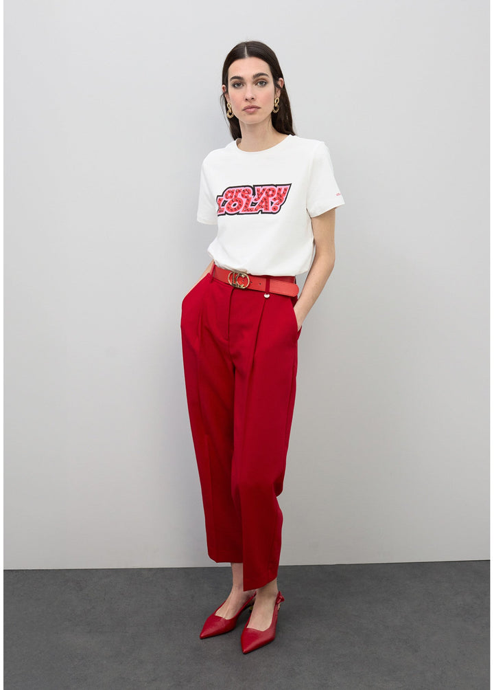 T-shirt "Are You LOLA?" με Strass Lola Casademunt