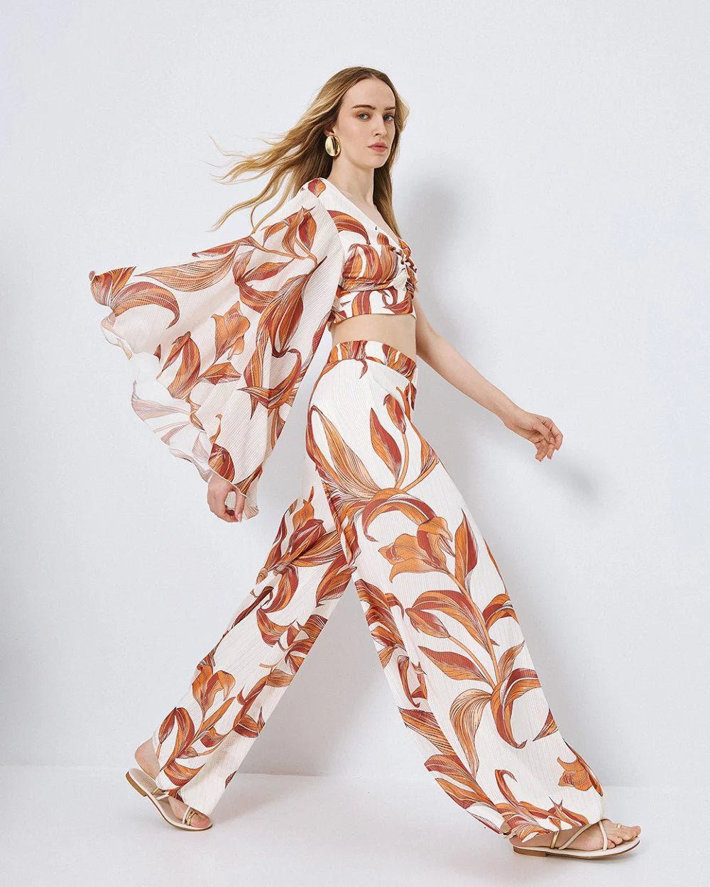 Τοπ εμπριμέ με ένα μανίκι Access Fashion