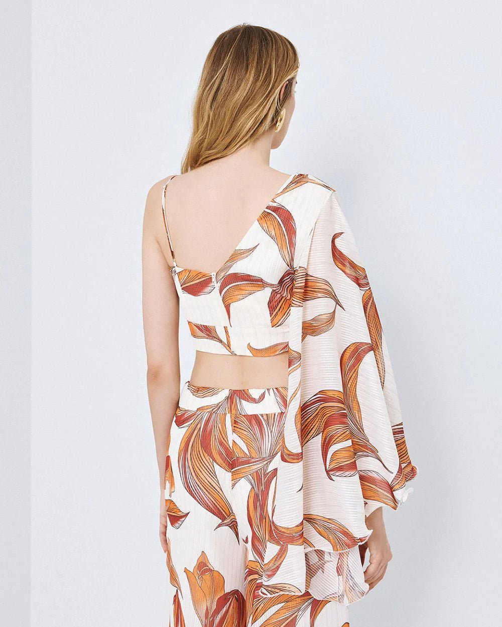 Τοπ εμπριμέ με ένα μανίκι Access Fashion