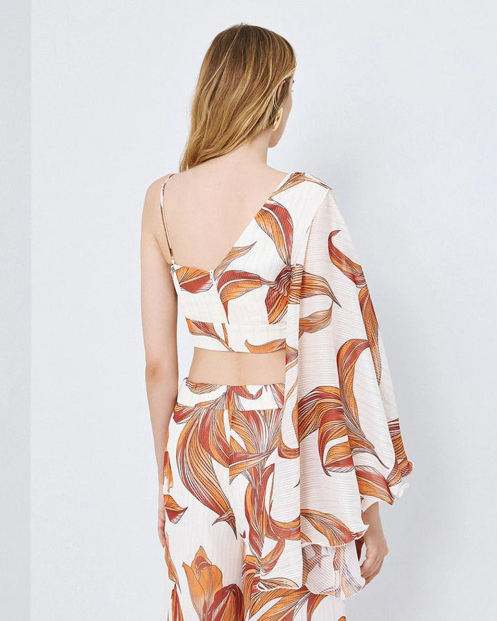 Τοπ εμπριμέ με ένα μανίκι Access Fashion