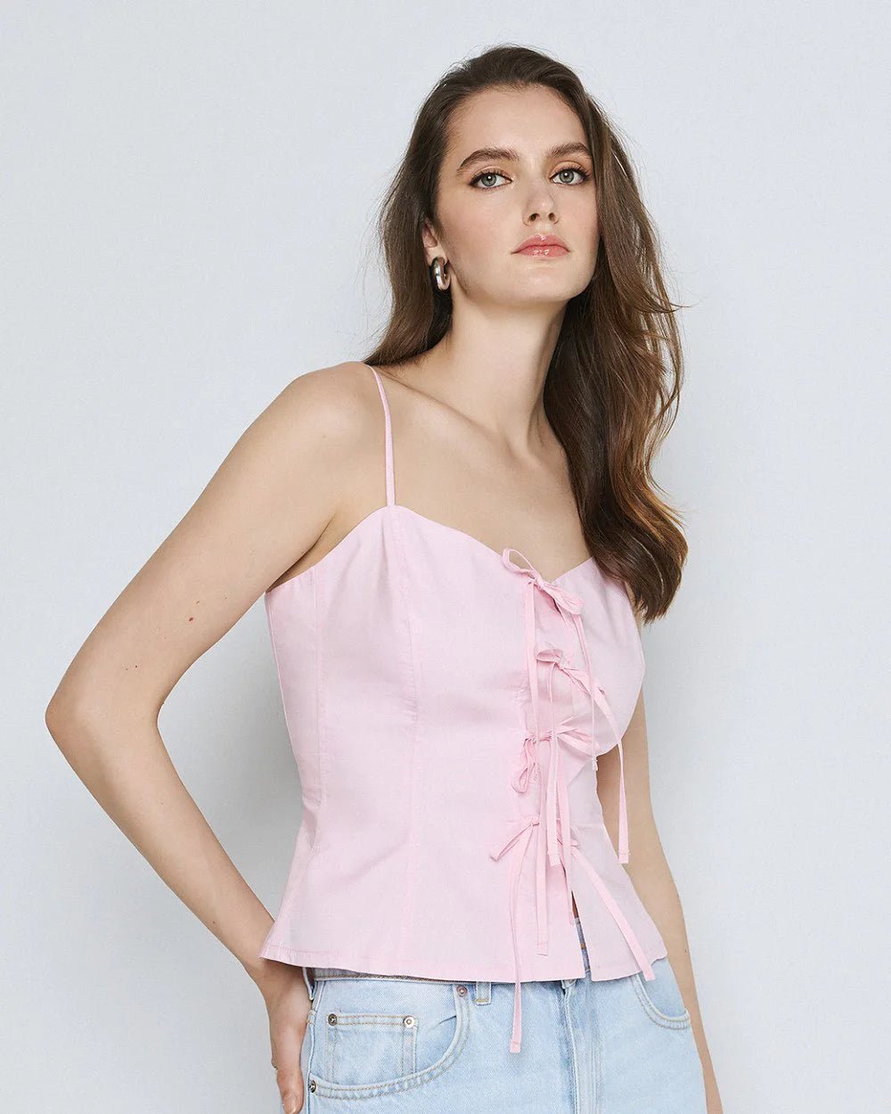Τοπ peplum με κορδόνια Access Fashion