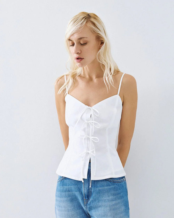 Τοπ peplum με κορδόνια Access Fashion