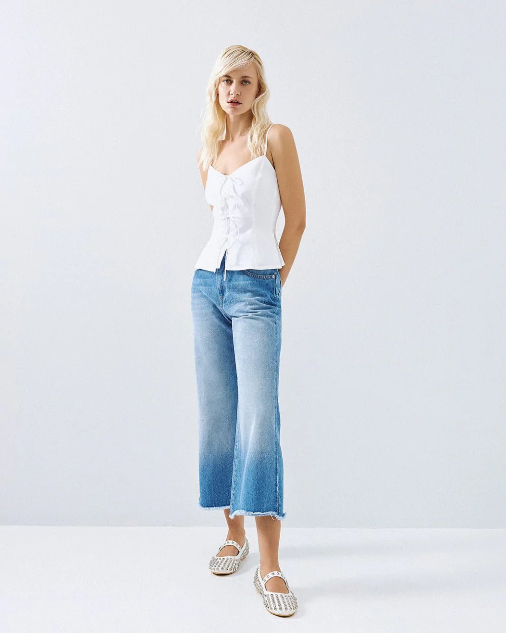 Τοπ peplum με κορδόνια Access Fashion