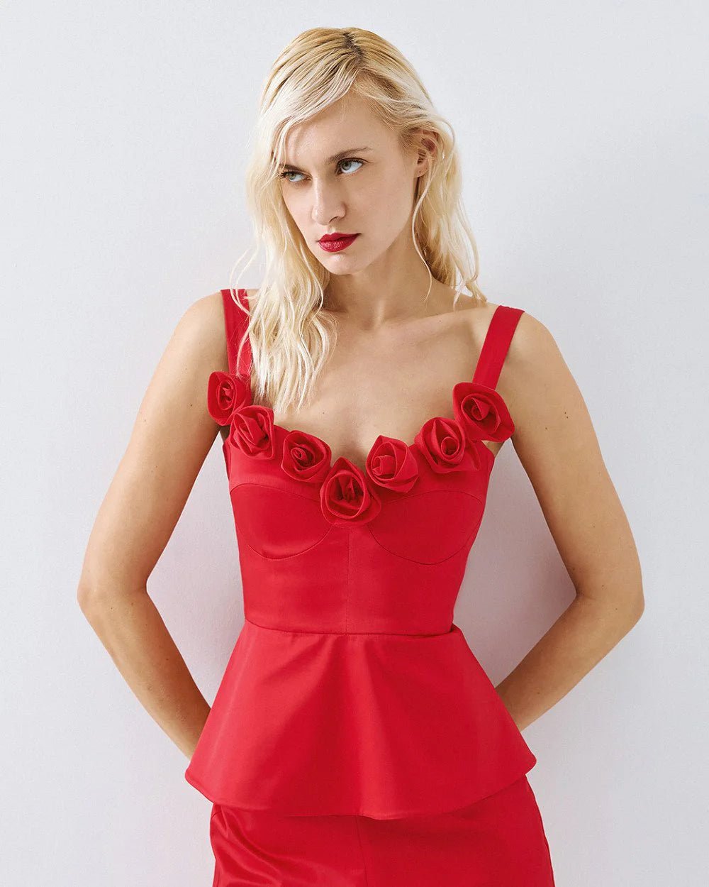 Τοπ peplum με λουλούδια Access Fashion