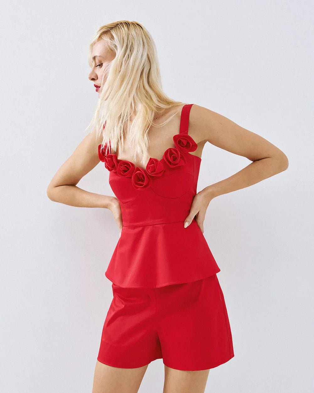 Τοπ peplum με λουλούδια Access Fashion