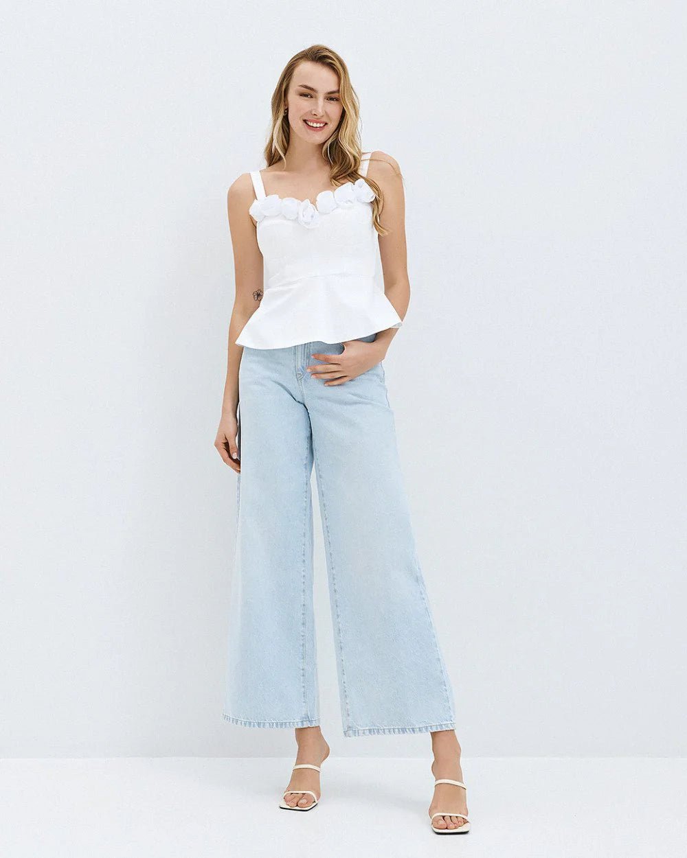 Τοπ peplum με λουλούδια Access Fashion