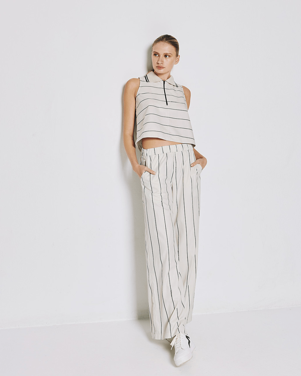 Τοπ ριγέ με φερμουάρ Access Fashion - A Collection Boutique