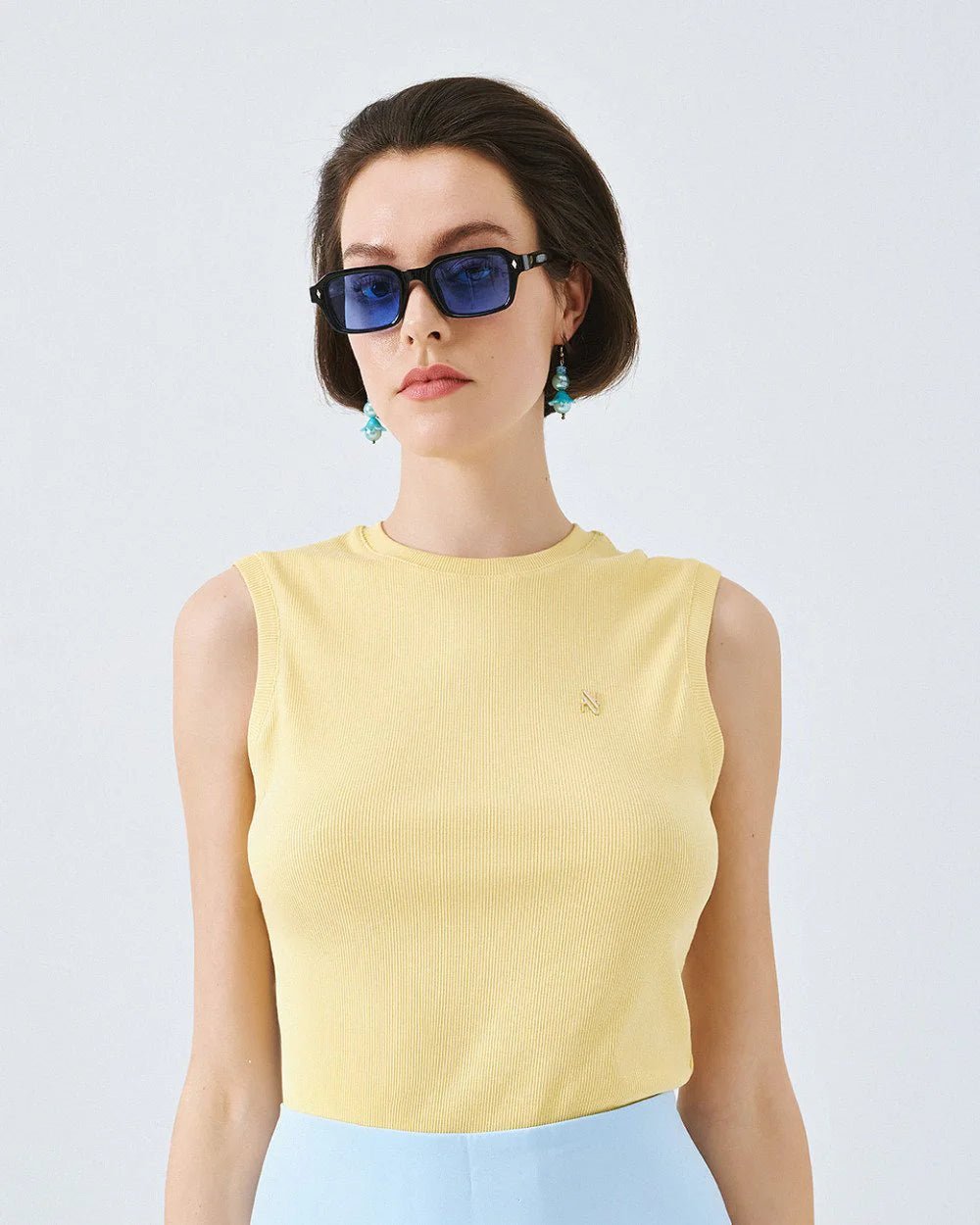 Τοπ ριπ αμάνικο Access Fashion