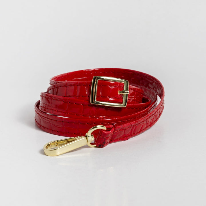 Τσάντα Donna liquid κόκκινη δερμάτινη (red croco genuine leather) Clic Jewels - A Collection Boutique