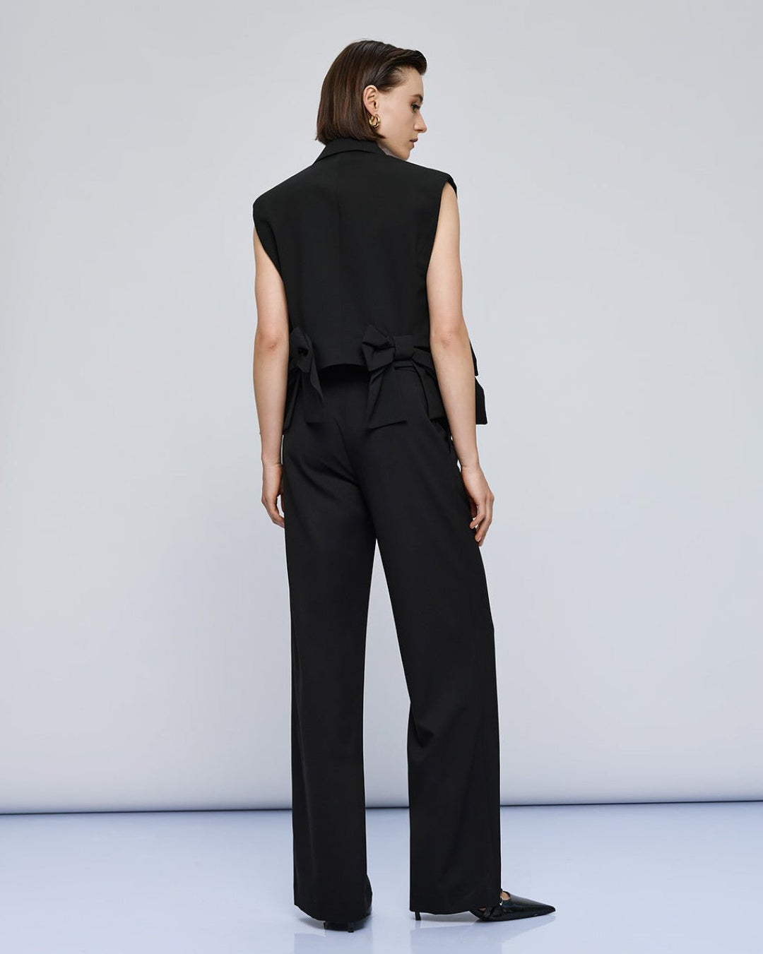 Τζάκετ αμάνικο με φιόγκους Access Fashion
