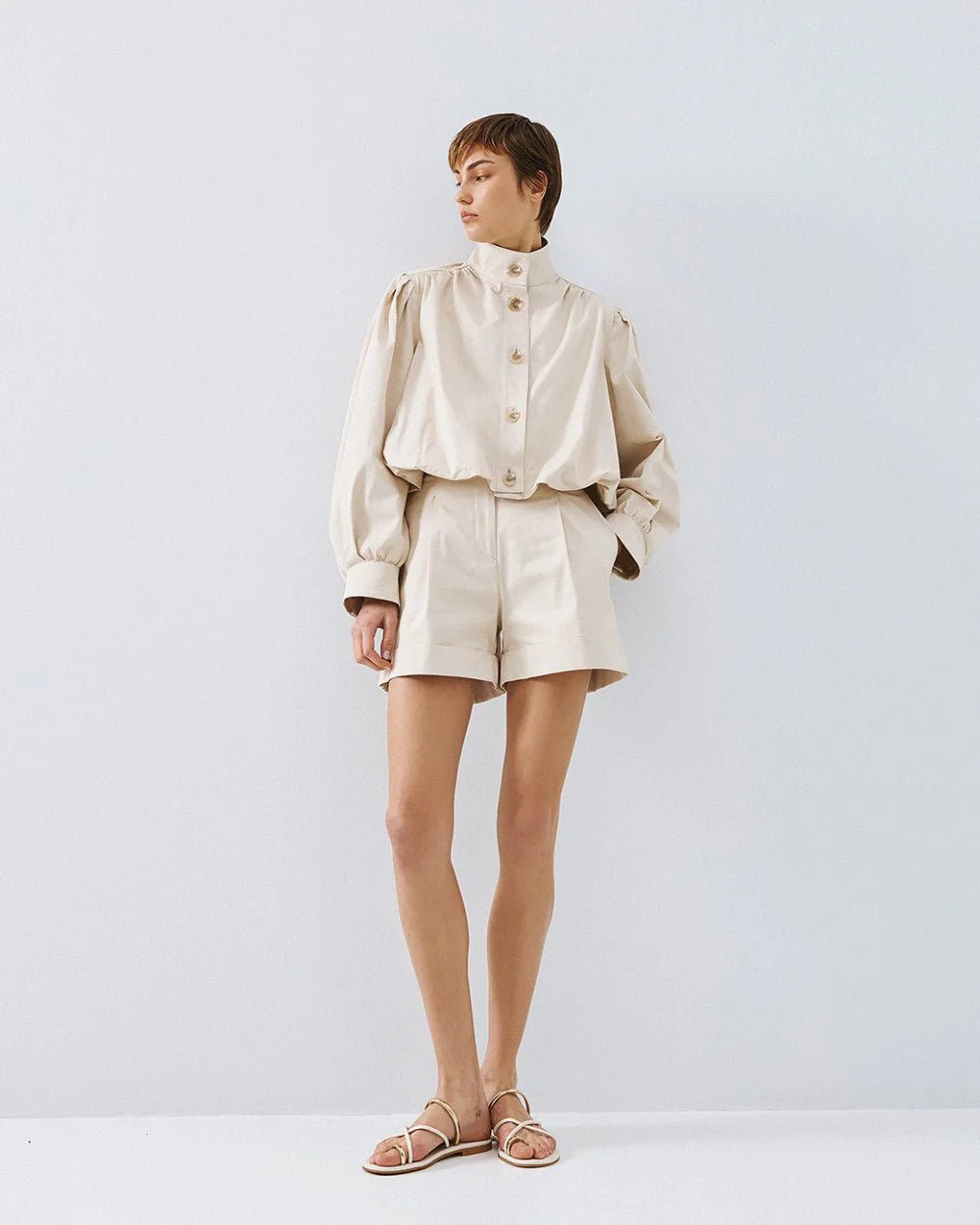 Τζάκετ bomber balloon με φουσκωτά μανίκια Access Fashion