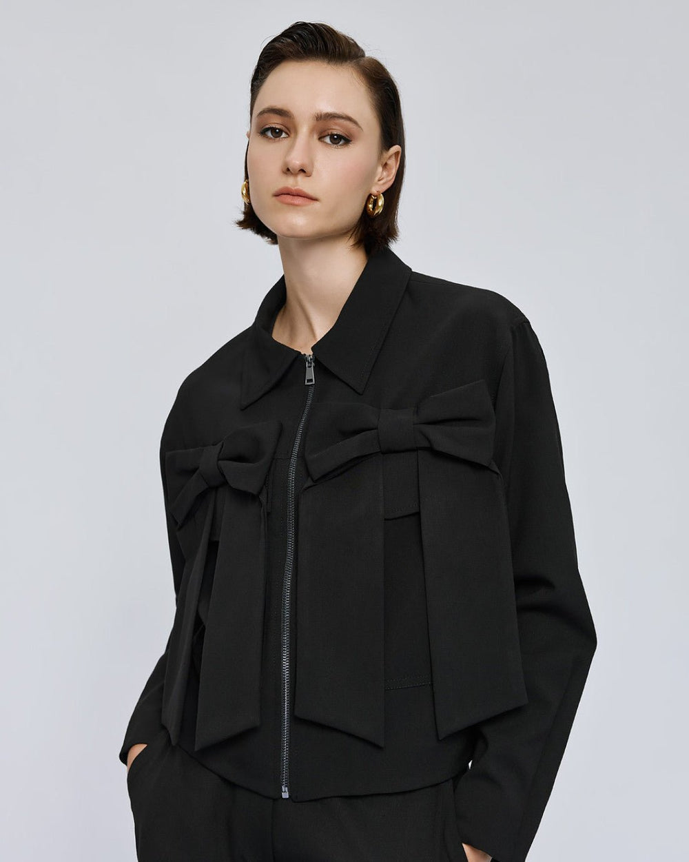 Τζάκετ bomber με φιόγκους Access Fashion