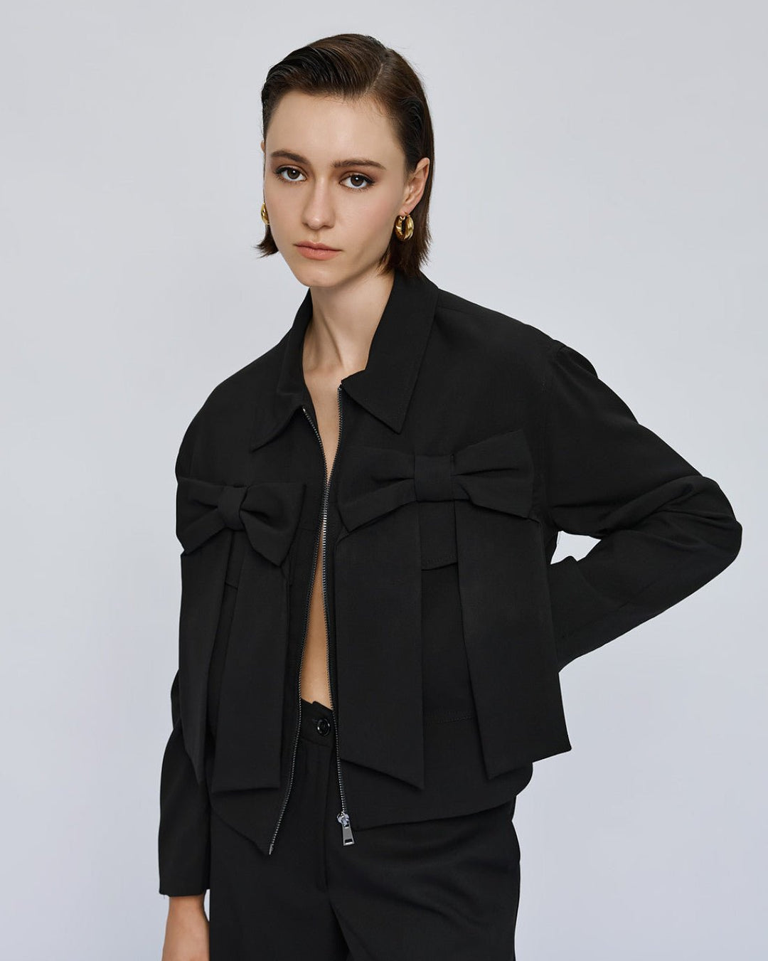 Τζάκετ bomber με φιόγκους Access Fashion