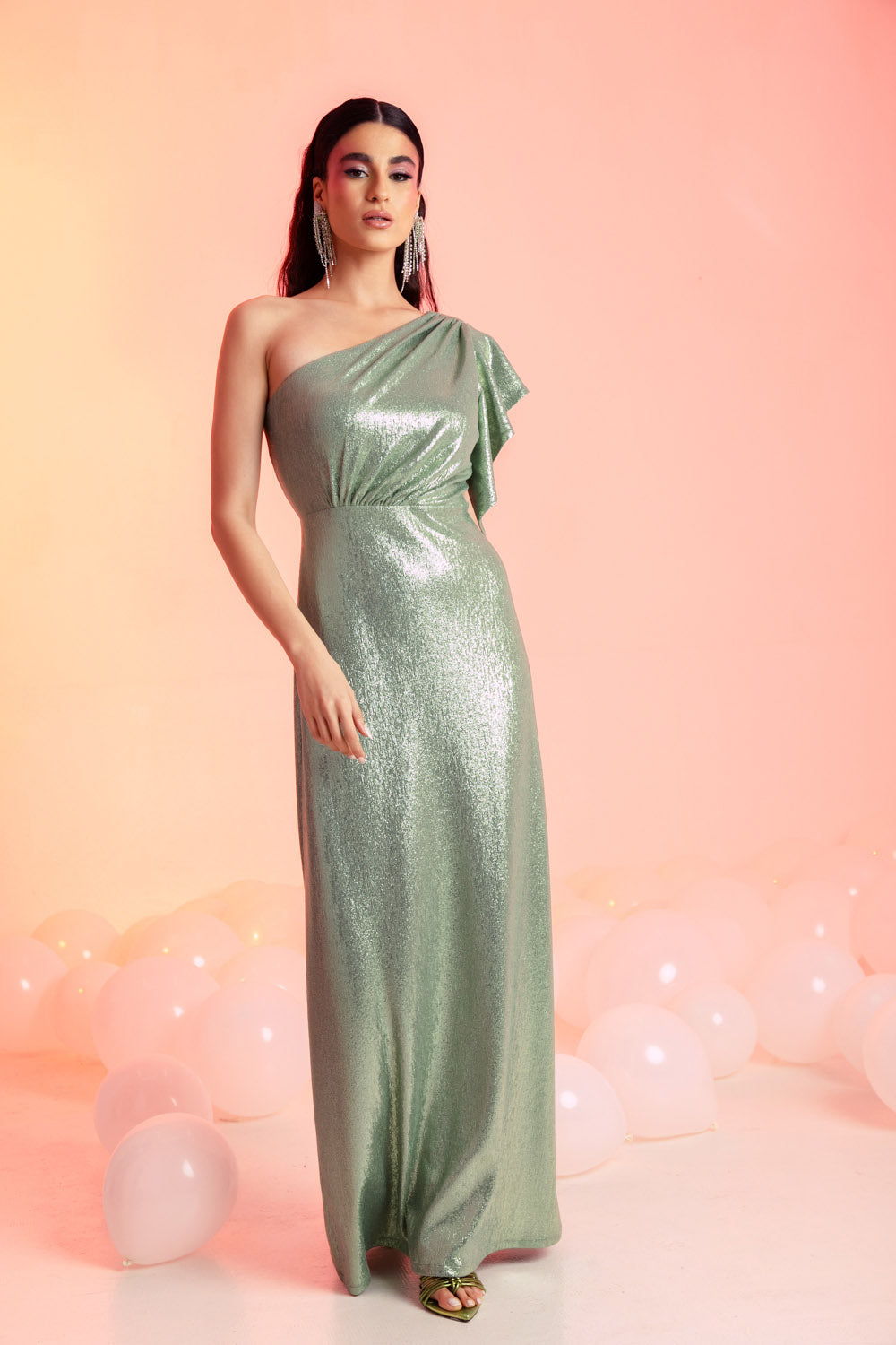 Φόρεμα μάξι με έναν ώμο Coelia - A Collection Boutique